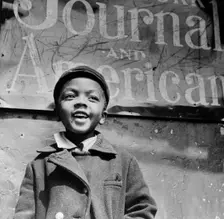Harlem newsboy, New York, 1943. Creator: Gordon Parks