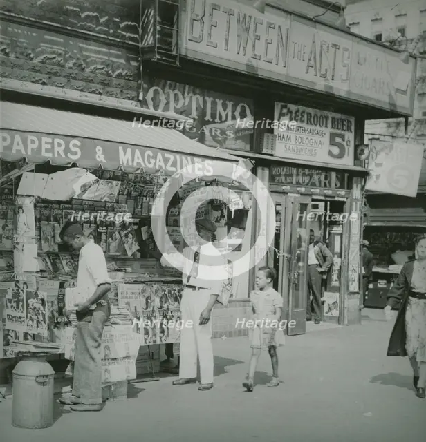 Harlem newspaper stand, 1939. Creator: Sid Grossman.