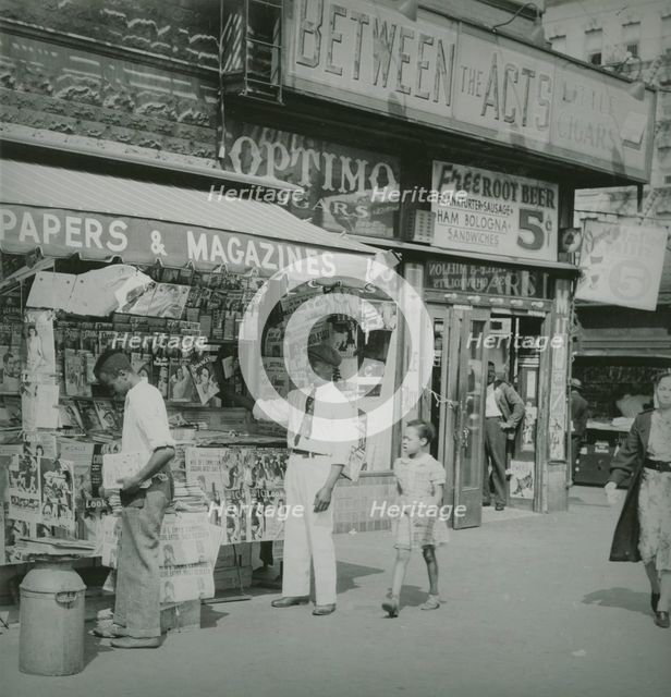 Harlem newspaper stand, 1939. Creator: Sid Grossman.