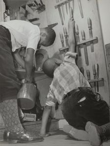 Harlem Art Center, boys with tools, 1939. Creator: Berenice Abbott