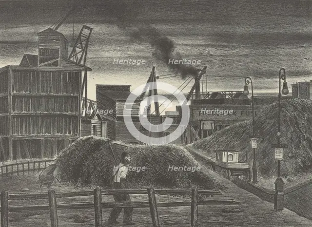 Harlem Coal Yard, ca.1935 - 1943. Creator: Julius Tanzer.