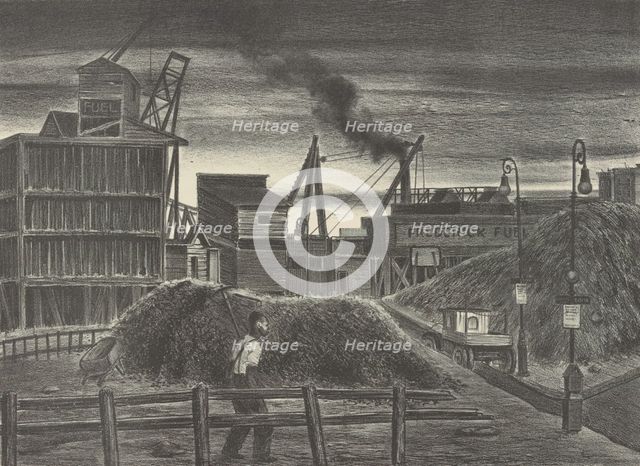 Harlem Coal Yard, ca.1935 - 1943. Creator: Julius Tanzer.
