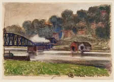 Harlem River, JANUARY 21, 1903. Creator: Oscar Bluemner