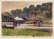 Harlem River, JANUARY 21, 1903. Creator: Oscar Bluemner