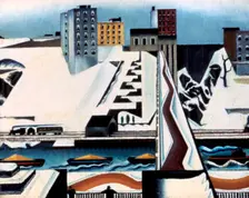 Harlem Rivers 1928. Artist: Preston Dickinson