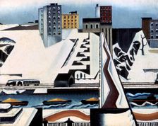 Harlem Rivers 1928. Artist: Preston Dickinson