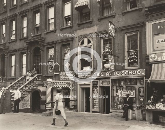 Harlem Street: II, 422-424 Lenox Avenue, 1938. Creator: Berenice Abbott.