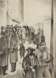 Harlem Street Scene, ca.1935 - 1943. Creator: Charles Henry Alston