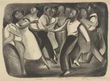 Harlem WPA Street Dance, ca.1935 - 1943. Creator: Elizabeth Olds