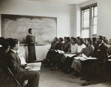 Harlem YMCA Music and Music History Class conducted by instructors from the Federal..., 1935 - 1943. Creator: Unknown