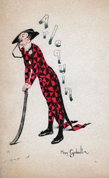 Harlequin c1880-1930.Artist: Henry Gerbault