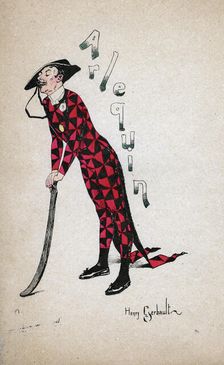 Harlequin c1880-1930.Artist: Henry Gerbault