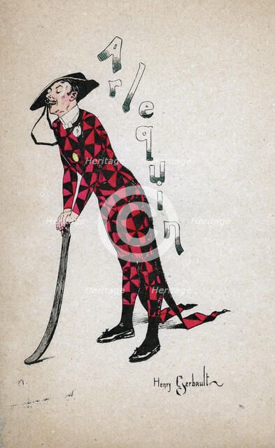 'Harlequin', c1880-1930.Artist: Henry Gerbault