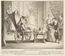 Harlequin, Emperor on the Moon.n.d. Creators: Claude Gillot, Jacques Gabriel Huquier