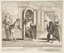 Harlequin, Emperor on the Moon.n.d. Creators: Claude Gillot, Jacques Gabriel Huquier