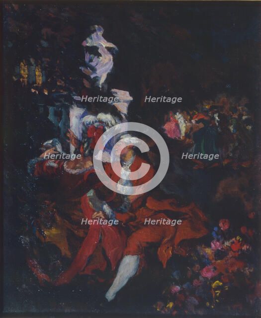 Harlequins, 1913. Artist: Somov, Konstantin Andreyevich (1869-1939)