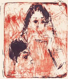 Harmonica Player, 1919. Creator: Ernst Kirchner