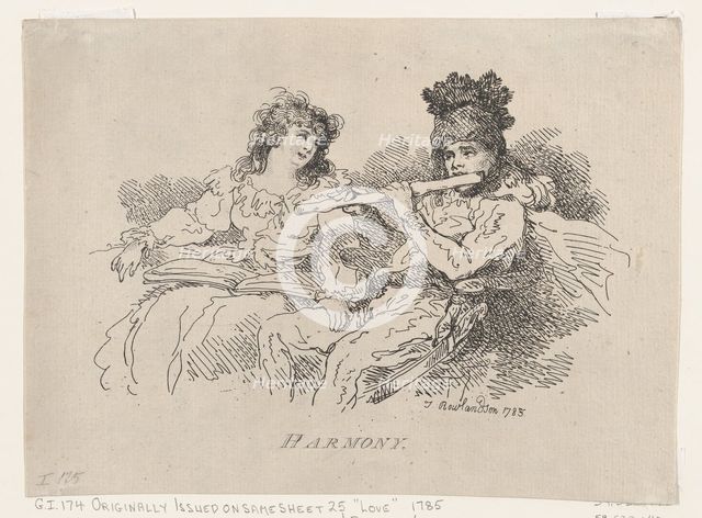 Harmony, August 12, 1785., August 12, 1785. Creator: Thomas Rowlandson.