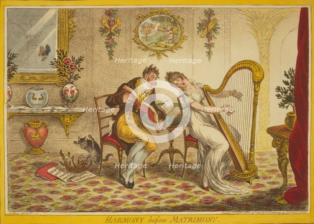 Harmony before Matrimony, 1805. Artist: Gillray, James (1757-1815)