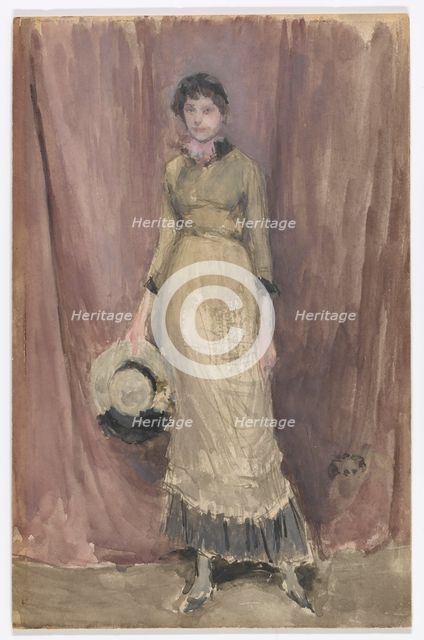 Harmony in Violet and Amber, 1883-1884. Creator: James Abbott McNeill Whistler.
