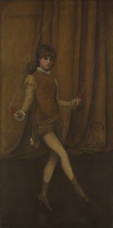 Harmony in Yellow and Gold: The Gold Girl—Connie Gilchrist, ca. 1876-77. Creator: James Abbott McNeill Whistler