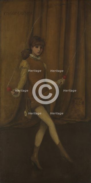 Harmony in Yellow and Gold: The Gold Girl—Connie Gilchrist, ca. 1876-77. Creator: James Abbott McNeill Whistler.