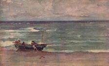 Harmony in Blue and Silver: Beaching The Boat, Etretat c1897. Artist: James Abbott McNeill Whistler