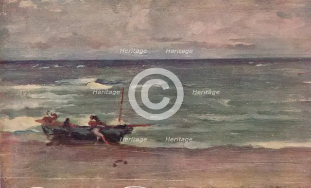 'Harmony in Blue and Silver: Beaching The Boat, Etretat', c1897. Artist: James Abbott McNeill Whistler.