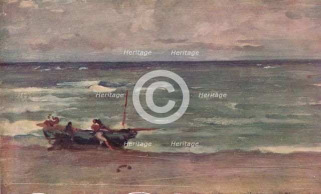 'Harmony in Blue and Silver: Beaching The Boat, Etretat', c1897. Artist: James Abbott McNeill Whistler.