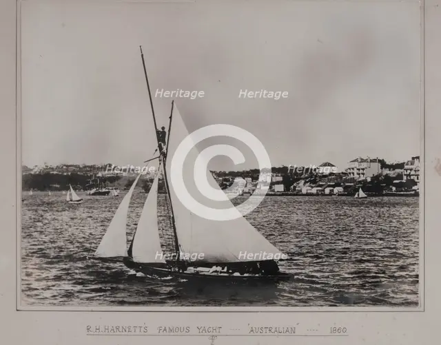 Harnett's yacht "Australian", 1860. Creator: Unknown.
