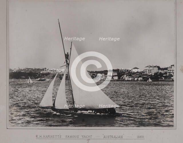 Harnett's yacht "Australian", 1860. Creator: Unknown.