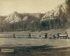 Harney Range Horseshoe Curve on the B[urlington] and M[issouri River] Ry near Custer City, SD, 1891. Creator: John C. H. Grabill