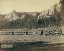 Harney Range Horseshoe Curve on the B[urlington] and M[issouri River] Ry near Custer City, SD, 1891. Creator: John C. H. Grabill