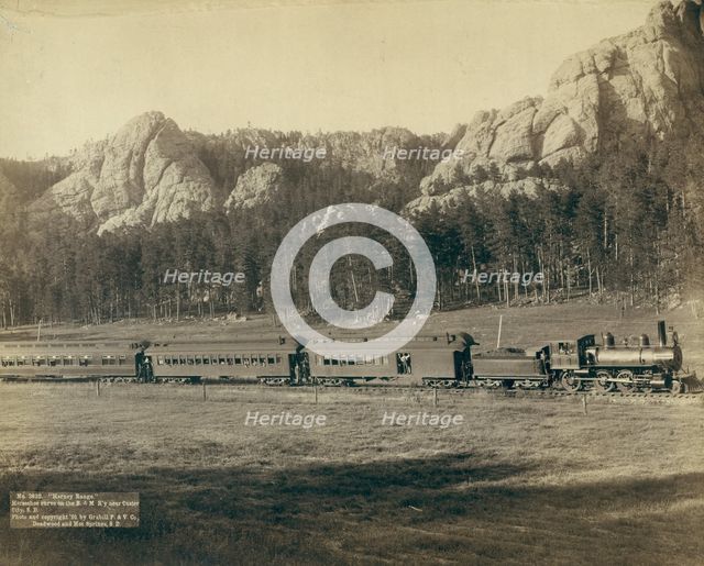 Harney Range Horseshoe Curve on the B[urlington] and M[issouri River] Ry near Custer City, SD, 1891. Creator: John C. H. Grabill.