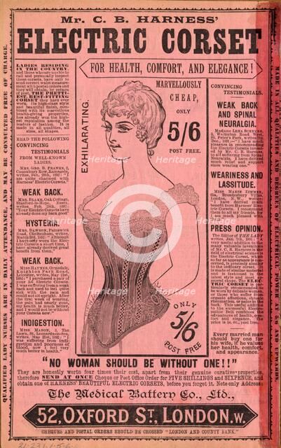 Harness Electropathic belt, 1890s. Artist: Unknown