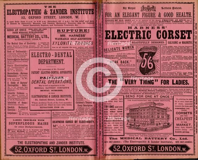 Harness Electropathic belt, 1890s. Artist: Unknown