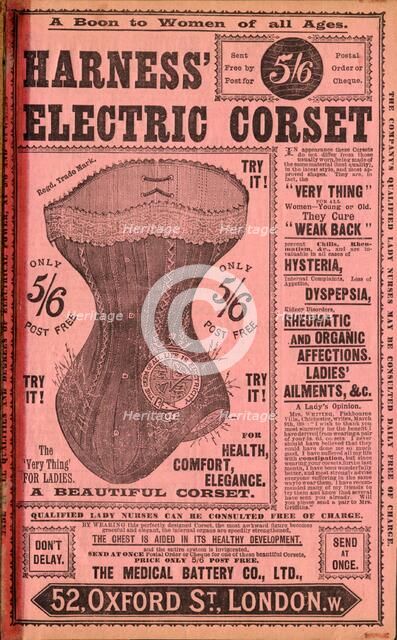 Harness Electropathic belt, 1890s. Artist: Unknown