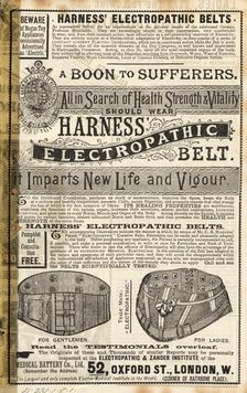 Harness Electropathic belt, 1890s