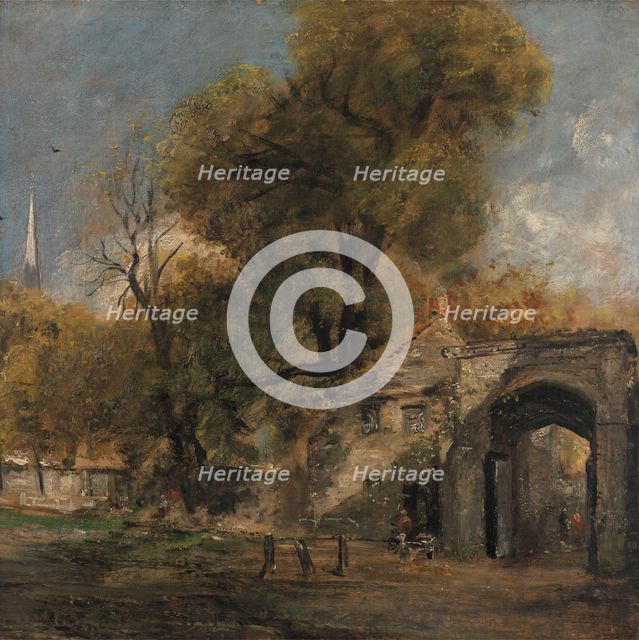 Harnham Gate, Salisbury, between 1820 and 1821. Creator: John Constable.