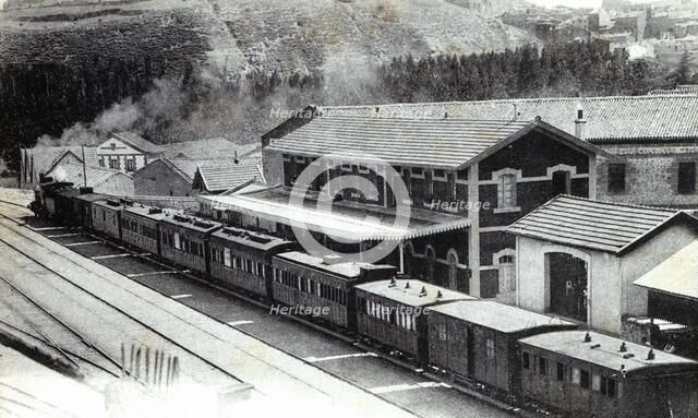 Haro Railway Station (La Rioja), postcard.