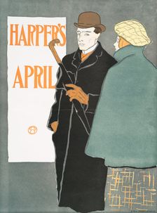 Harper's April, c1890 - 1907. Creator: Edward Penfield