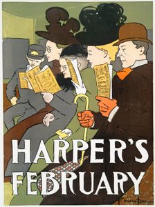 Harper's February, c1895. Creator: Edward Penfield