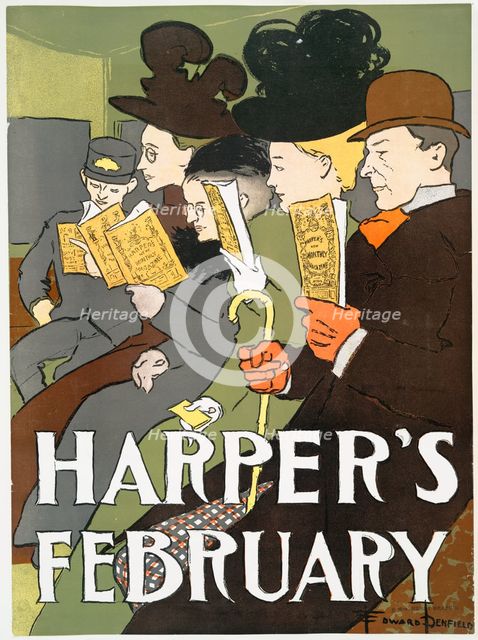 Harper's February, c1895. Creator: Edward Penfield.