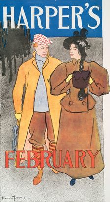 Harper's February, c1896. Creator: Edward Penfield