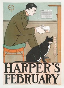 Harper's February, c1898. Creator: Edward Penfield