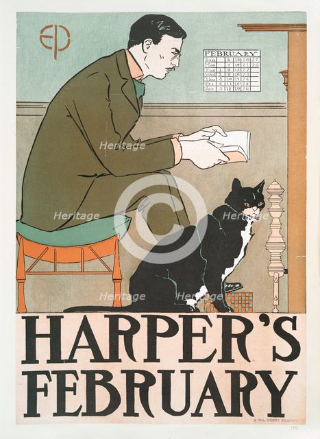 Harper's February, c1898. Creator: Edward Penfield.