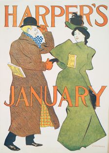 Harper's January, c1895. Creator: Edward Penfield