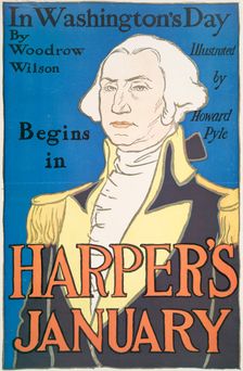 Harper's January, In Washington's Day Begins in, by Woodrow Willson..., c1890 - 1907. Creator: Edward Penfield