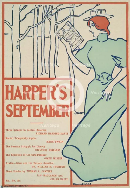 Harper's September, Three Gringos in Central America, Richard Harding Davis, Mental..., c1895. Creator: Edward Penfield.