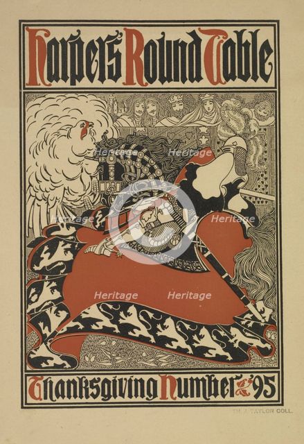 Harper's round table, c1895. Creator: William H Bradley.